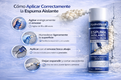 Pack 6 Spray Aislante Frio Calor en Espuma de alta densidad