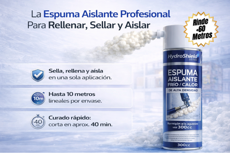 Pack 6 Spray Aislante Frio Calor en Espuma de alta densidad